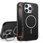 For iPhone 16 Pro Max Organic Silicone Lens Holder MagSafe Phone Case(Black) - 1
