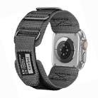 For Apple Watch 46mm / 49mm / 45mm / 44mm Kalebol Hook and Tri-Loop Nylon Watch Band(Silver) - 1