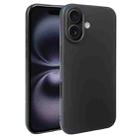 For iPhone 16 Plus RCS Single-sided Frosted TPU Phone Case(Black) - 1