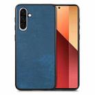 For Samsung Galaxy A36 5G Vintage Leather PC Back Cover Phone Case(Blue) - 1
