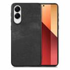 For Samsung Galaxy S25 Edge 5G Vintage Leather PC Back Cover Phone Case(Black) - 1
