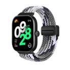 For Redmi Watch 5 / Xiaomi Smart Band 9 Pro Magnetic Buckle Loop Braided Watch Band(Colorful Black) - 1