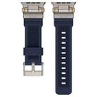 For Apple Watch 42 / 44 / 45 / 46 / 49mm Metal Connector Explorer Silicone Watch Band(Titanium Blue) - 2