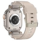 For Apple Watch 42 / 44 / 45 / 46 / 49mm Metal Connector Explorer Silicone Watch Band(Titanium Starlight) - 3