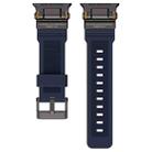 For Apple Watch 42 / 44 / 45 / 46 / 49mm Metal Connector Explorer Silicone Watch Band(Black Blue) - 2