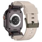 For Apple Watch 42 / 44 / 45 / 46 / 49mm Metal Connector Explorer Silicone Watch Band(Black Starlight) - 3