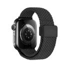 For Apple Watch 46mm / 49mm / 45mm / 44mm Magnetic Buckle Loop Woven Watch Band(Black) - 3