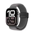For Apple Watch 46mm / 49mm / 45mm / 44mm Magnetic Buckle Loop Woven Watch Band(Gray) - 2