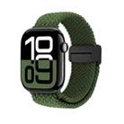 For Apple Watch 46mm / 49mm / 45mm / 44mm Magnetic Buckle Loop Woven Watch Band(Green) - 2