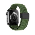 For Apple Watch 46mm / 49mm / 45mm / 44mm Magnetic Buckle Loop Woven Watch Band(Green) - 3