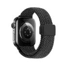 For Apple Watch 46mm / 49mm / 45mm / 44mm Magnetic Buckle Loop Woven Watch Band(Down Black) - 3