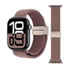 For Apple Watch 46mm / 49mm / 45mm / 44mm Magnetic Buckle Loop Woven Watch Band(Smoke Purple) - 1