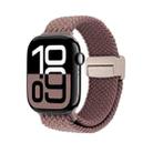 For Apple Watch 46mm / 49mm / 45mm / 44mm Magnetic Buckle Loop Woven Watch Band(Smoke Purple) - 2