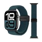 For Apple Watch 42mm / 41mm / 40mm / 38mm Magnetic Buckle Loop Woven Watch Band(Jungle Green) - 1