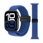 For Apple Watch 42mm / 41mm / 40mm / 38mm Magnetic Buckle Loop Woven Watch Band(Blue) - 1