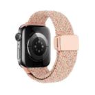 For Apple Watch 42mm / 41mm / 40mm / 38mm Magnetic Buckle Loop Woven Watch Band(Starlight Pink) - 3