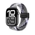 For Apple Watch 42mm / 41mm / 40mm / 38mm Magnetic Buckle Loop Woven Watch Band(Dazzling Black) - 2