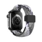 For Apple Watch 42mm / 41mm / 40mm / 38mm Magnetic Buckle Loop Woven Watch Band(Dazzling Black) - 3