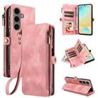 For Samsung Galaxy S24 FE 5G Fantasy Multifunctional Zipper Wallet Leather Phone Case(Pink) - 1
