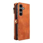 For Samsung Galaxy S24 FE 5G Fantasy Multifunctional Zipper Wallet Leather Phone Case(Brown) - 3
