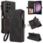 For Samsung Galaxy S24 Ultra 5G Fantasy Multifunctional Zipper Wallet Leather Phone Case(Black) - 1