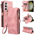 For Samsung Galaxy S24+ 5G Fantasy Multifunctional Zipper Wallet Leather Phone Case(Pink) - 1