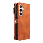 For Samsung Galaxy S24 5G Fantasy Multifunctional Zipper Wallet Leather Phone Case(Brown) - 3