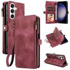 For Samsung Galaxy S23 FE 5G Fantasy Multifunctional Zipper Wallet Leather Phone Case(Red) - 1
