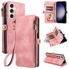 For Samsung Galaxy S23 FE 5G Fantasy Multifunctional Zipper Wallet Leather Phone Case(Pink) - 1