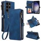 For Samsung Galaxy S23 Ultra 5G Fantasy Multifunctional Zipper Wallet Leather Phone Case(Blue) - 1