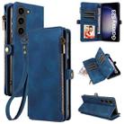For Samsung Galaxy S23 5G Fantasy Multifunctional Zipper Wallet Leather Phone Case(Blue) - 1