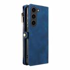 For Samsung Galaxy S23 5G Fantasy Multifunctional Zipper Wallet Leather Phone Case(Blue) - 3