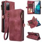 For Samsung Galaxy S20 FE Fantasy Multifunctional Zipper Wallet Leather Phone Case(Red) - 1