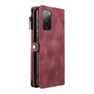 For Samsung Galaxy S20 FE Fantasy Multifunctional Zipper Wallet Leather Phone Case(Red) - 3