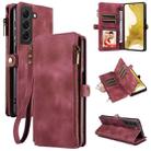 For Samsung Galaxy S22+ 5G Fantasy Multifunctional Zipper Wallet Leather Phone Case(Red) - 1