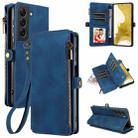 For Samsung Galaxy S22+ 5G Fantasy Multifunctional Zipper Wallet Leather Phone Case(Blue) - 1