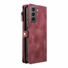 For Samsung Galaxy S21 5G Fantasy Multifunctional Zipper Wallet Leather Phone Case(Red) - 3