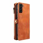 For Samsung Galaxy S21+ 5G Fantasy Multifunctional Zipper Wallet Leather Phone Case(Brown) - 3
