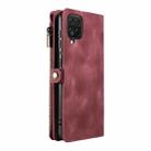 For Samsung Galaxy A12 Fantasy Multifunctional Zipper Wallet Leather Phone Case(Red) - 3