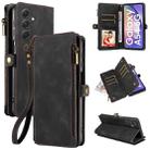 For Samsung Galaxy A54 Fantasy Multifunctional Zipper Wallet Leather Phone Case(Black) - 1