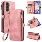 For Samsung Galaxy A54 Fantasy Multifunctional Zipper Wallet Leather Phone Case(Pink) - 1