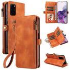 For Samsung Galaxy S20+ Fantasy Multifunctional Zipper Wallet Leather Phone Case(Brown) - 1