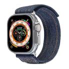For Apple Watch 46mm / 49mm / 45mm / 44mm Kalebol Cool Denim Nylon Hook and Loop Fastener Watch Band(Gray) - 1
