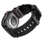 For Apple Watch 46mm / 49mm / 45mm / 44mm Kalebol Outdoor Explorer Metal Connector TPU Watch Band(Black) - 3