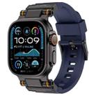 For Apple Watch 46mm / 49mm / 45mm / 44mm Kalebol Outdoor Explorer Metal Connector TPU Watch Band(Black Blue) - 1