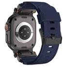 For Apple Watch 46mm / 49mm / 45mm / 44mm Kalebol Outdoor Explorer Metal Connector TPU Watch Band(Black Blue) - 2