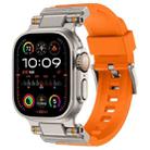 For Apple Watch 46mm / 49mm / 45mm / 44mm Kalebol Outdoor Explorer Metal Connector TPU Watch Band(Titanium Orange) - 1