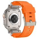 For Apple Watch 46mm / 49mm / 45mm / 44mm Kalebol Outdoor Explorer Metal Connector TPU Watch Band(Titanium Orange) - 2