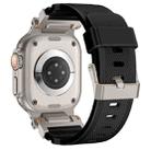 For Apple Watch 46mm / 49mm / 45mm / 44mm Kalebol Outdoor Explorer Metal Connector TPU Watch Band(Titanium Black) - 2