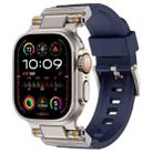 For Apple Watch 46mm / 49mm / 45mm / 44mm Kalebol Outdoor Explorer Metal Connector TPU Watch Band(Titanium Blue) - 1